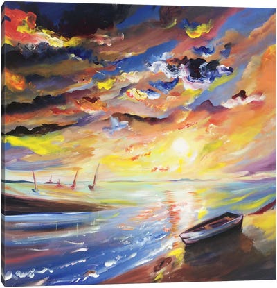 Sailor Sunset Canvas Art Print - Piero Manrique