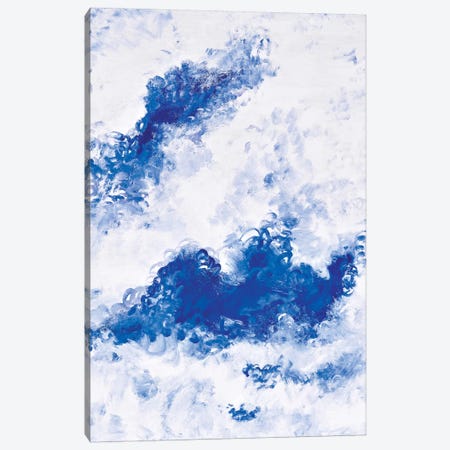 Blue Bubbles Canvas Print #PIE6} by Piero Manrique Canvas Art Print