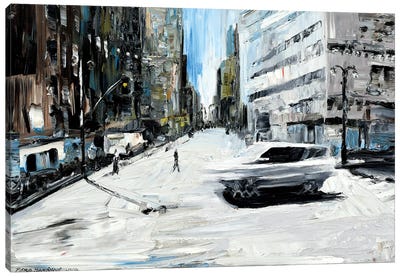 Running Car Canvas Art Print - Piero Manrique