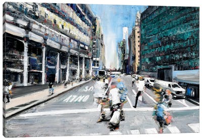 Street Motion Canvas Art Print - Piero Manrique
