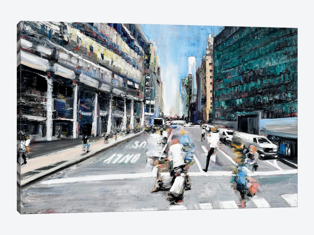 Street Motion by Piero Manrique 1-piece Canvas Art Print