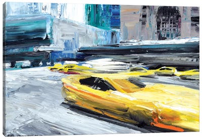 Taxi Ride Canvas Art Print - Piero Manrique