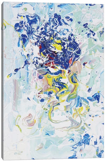Blue Energy Canvas Art Print - Similar to Jackson Pollock