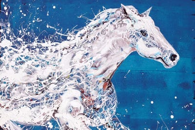White Horse by Piero Manrique framed wall art