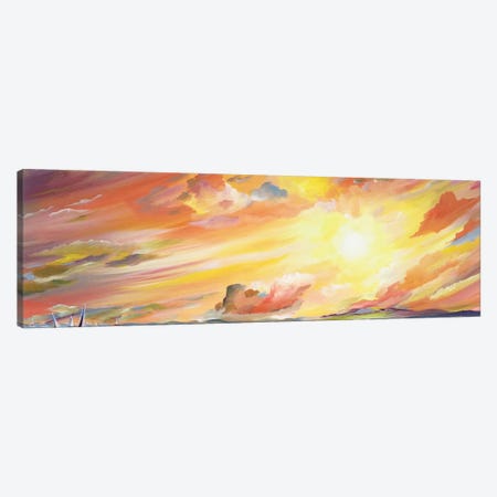 Brilliant Sunset Canvas Print #PIE9} by Piero Manrique Canvas Art
