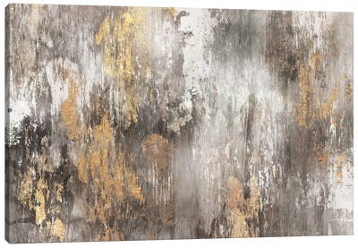 Gold Ikat Canvas Art Print - Best Selling Abstracts