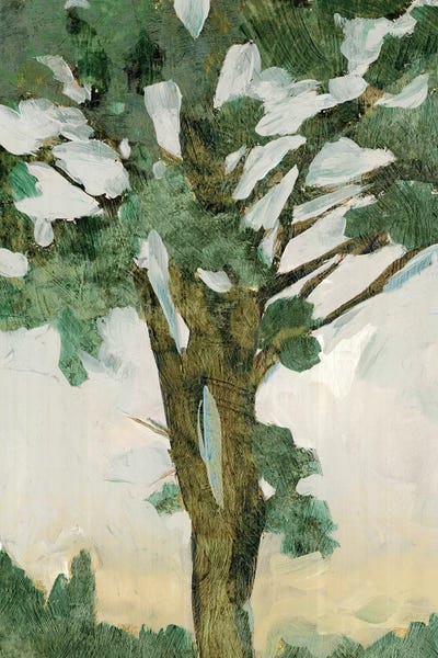 Green Tree Line I by PI Galerie metal wall art