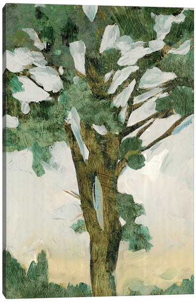 Green Tree Line I Canvas Art Print - PI Galerie