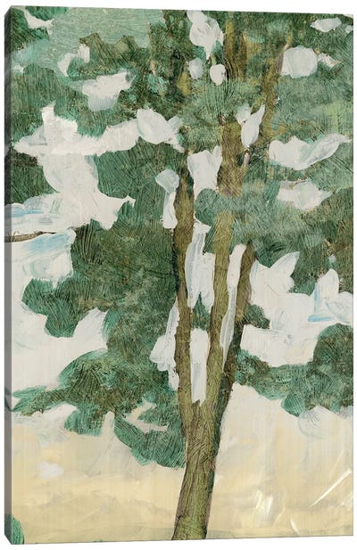Green Tree Line II Canvas Art Print - PI Galerie