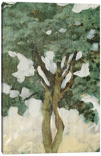 Green Tree Line III Canvas Art Print - PI Galerie