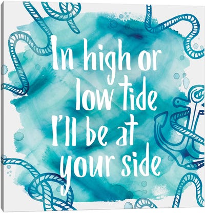 In High Tide Canvas Art Print - Love Typography