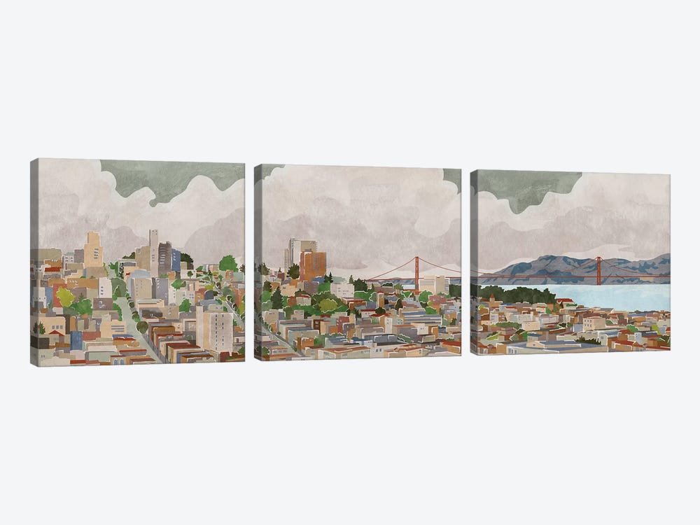 San Francisco by PI Galerie 3-piece Canvas Art Print