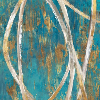 Teal Abstract I by PI Galerie metal wall art