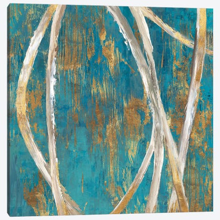 Teal Abstract I Canvas Print #PIG265} by PI Galerie Canvas Art Print