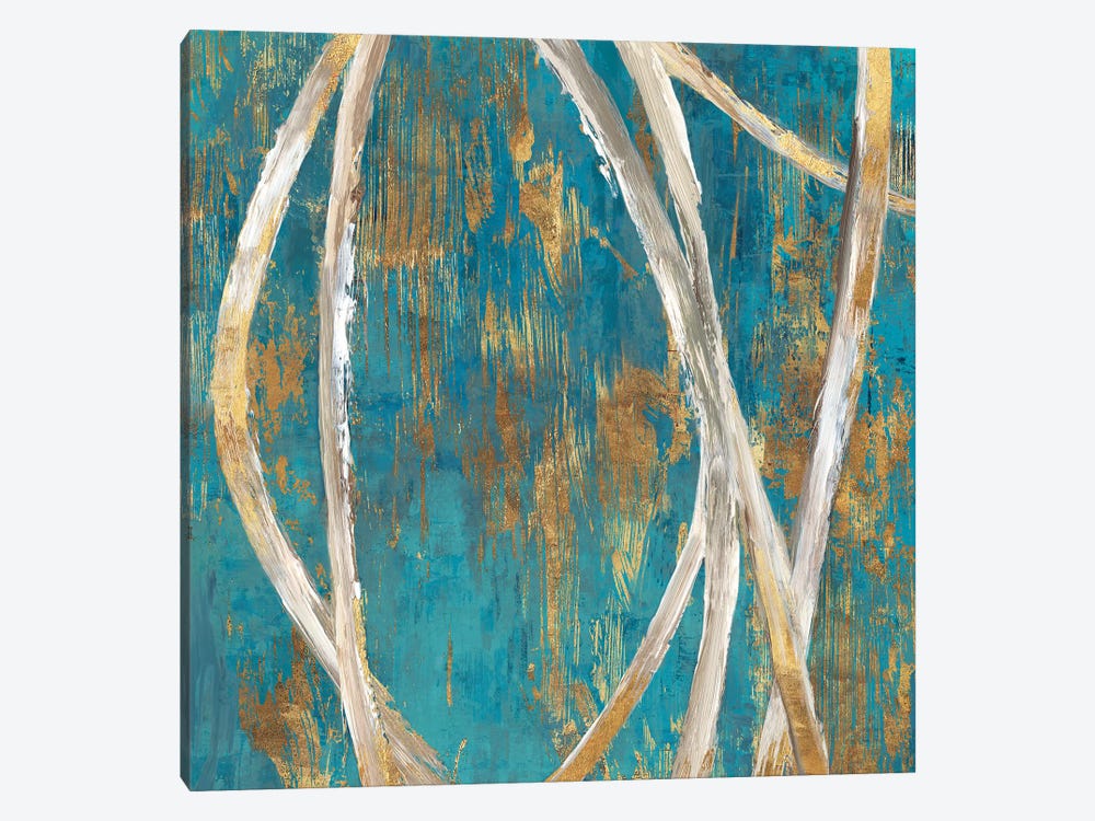Teal Abstract I by PI Galerie 1-piece Canvas Print