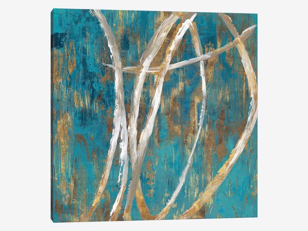 Teal Abstract II by PI Galerie 1-piece Canvas Art