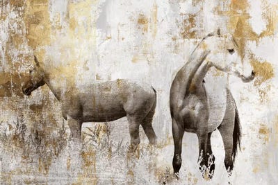 Equestrian Gold II by PI Galerie metal wall art