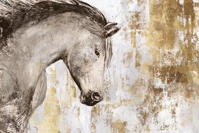 Equestrian Gold V by PI Galerie metal wall art