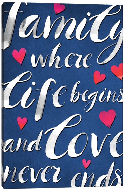 Family Love I Canvas Art Print - Love Typography