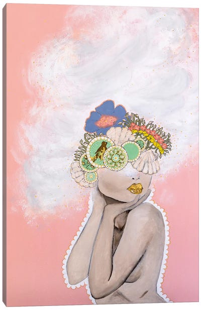 Lady Whimsical Canvas Art Print - Piia Pievilainen