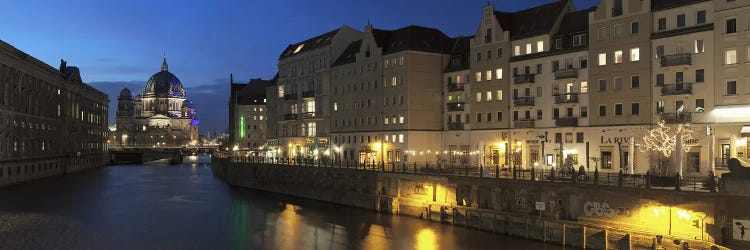 Berlin Cathedral and Nikolaiviertel at Spree River, Berlin, Germany