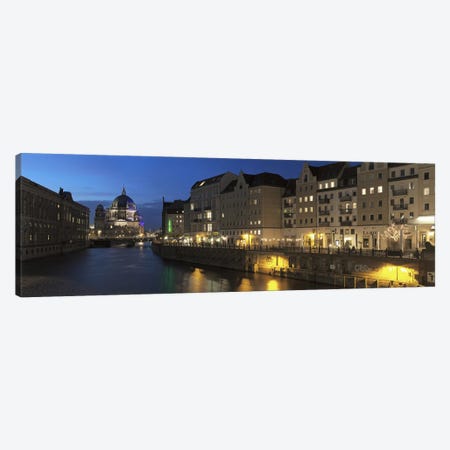 Berlin Cathedral and Nikolaiviertel at Spree River, Berlin, Germany Canvas Print #PIM10002} by Panoramic Images Canvas Wall Art