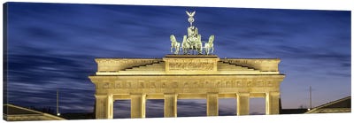 Quadriga statue on Brandenburg Gate, Pariser Platz, Berlin, Germany Canvas Art Print - Germany Art