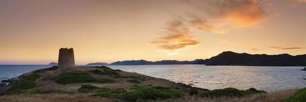 Sardinia: Tower at the seaside, Saracen Tower, Costa del Sud, Sulcis, Sardinia, Italy by Panoramic Images