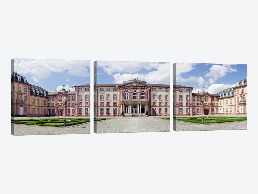Facade of a castle, Castle Bruchsal, Bruchsal, Baden-Wurttemberg, Germany by Panoramic Images 3-piece Canvas Wall Art