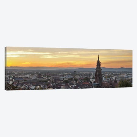 Tower of a cathedral, Freiburg Munster, Baden-Wurttemberg, Germany Canvas Print #PIM10041} by Panoramic Images Canvas Wall Art