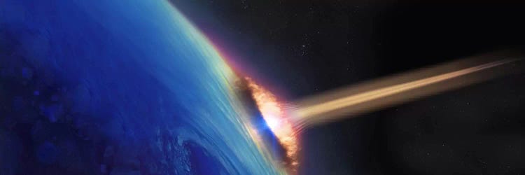 Comet crashing into earth