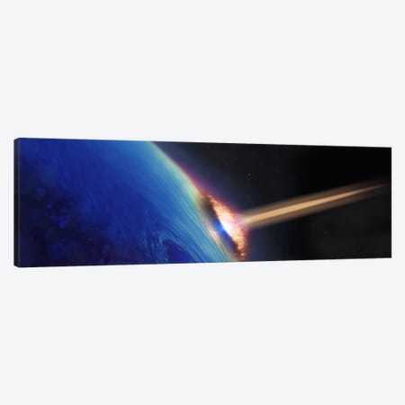 Comet crashing into earth Canvas Print #PIM10049} by Panoramic Images Canvas Wall Art
