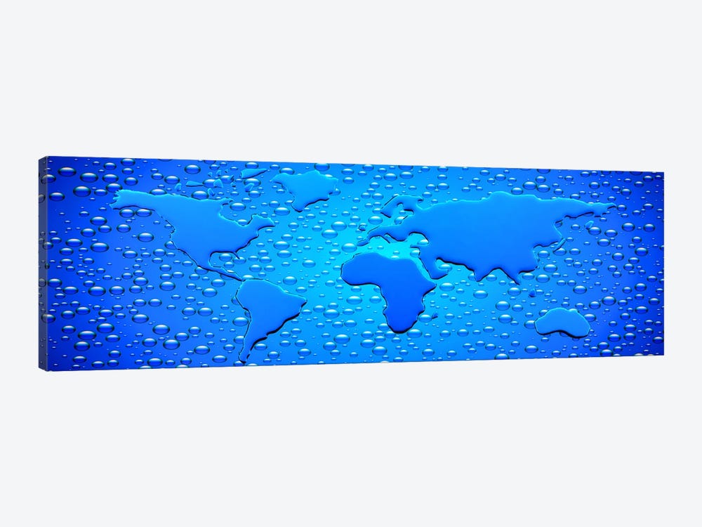 Water drops forming continents by Panoramic Images 1-piece Canvas Print