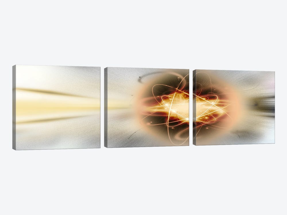 Atom collision by Panoramic Images 3-piece Canvas Art