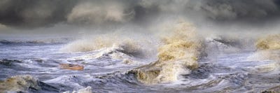 Small boat in storm by Panoramic Images multi panel art
