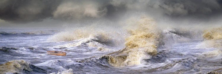 Small boat in storm