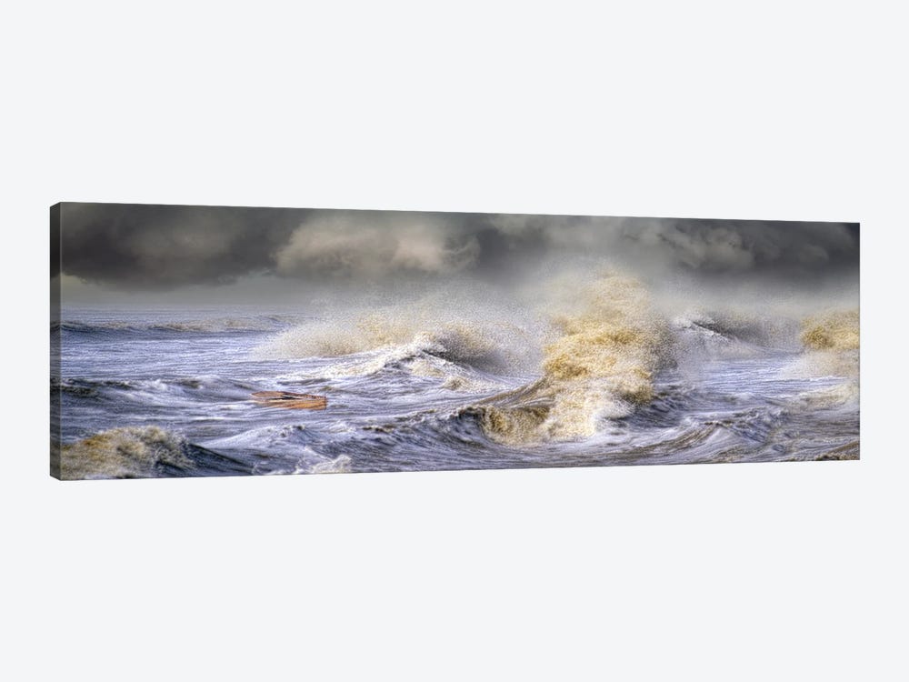 Small boat in storm by Panoramic Images 1-piece Canvas Art