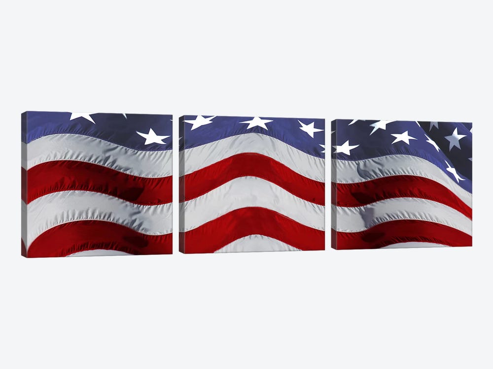 Close-up of an American flag by Panoramic Images 3-piece Canvas Art
