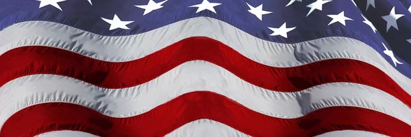 American Flags: Close-up of an American flag by Panoramic Images