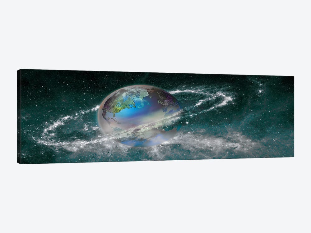 Earth in star field by Panoramic Images 1-piece Canvas Wall Art