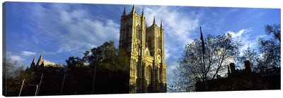 Low angle view of an abbey, Westminster Abbey, City of Westminster, London, England Canvas Art Print - Famous Places of Worship