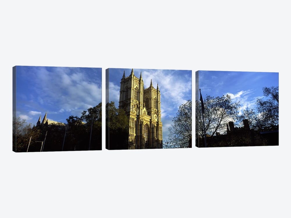 Low angle view of an abbey, Westminster Abbey, City of Westminster, London, England by Panoramic Images 3-piece Canvas Artwork