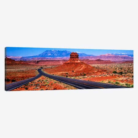 Fork In The Road, Red Rock Country, Utah, USA Canvas Print #PIM1007} by Panoramic Images Canvas Art