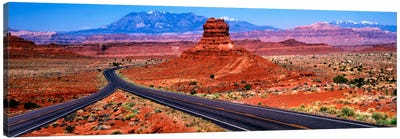 Fork In The Road, Red Rock Country, Utah, USA Canvas Art Print - Desert Landscape Photography