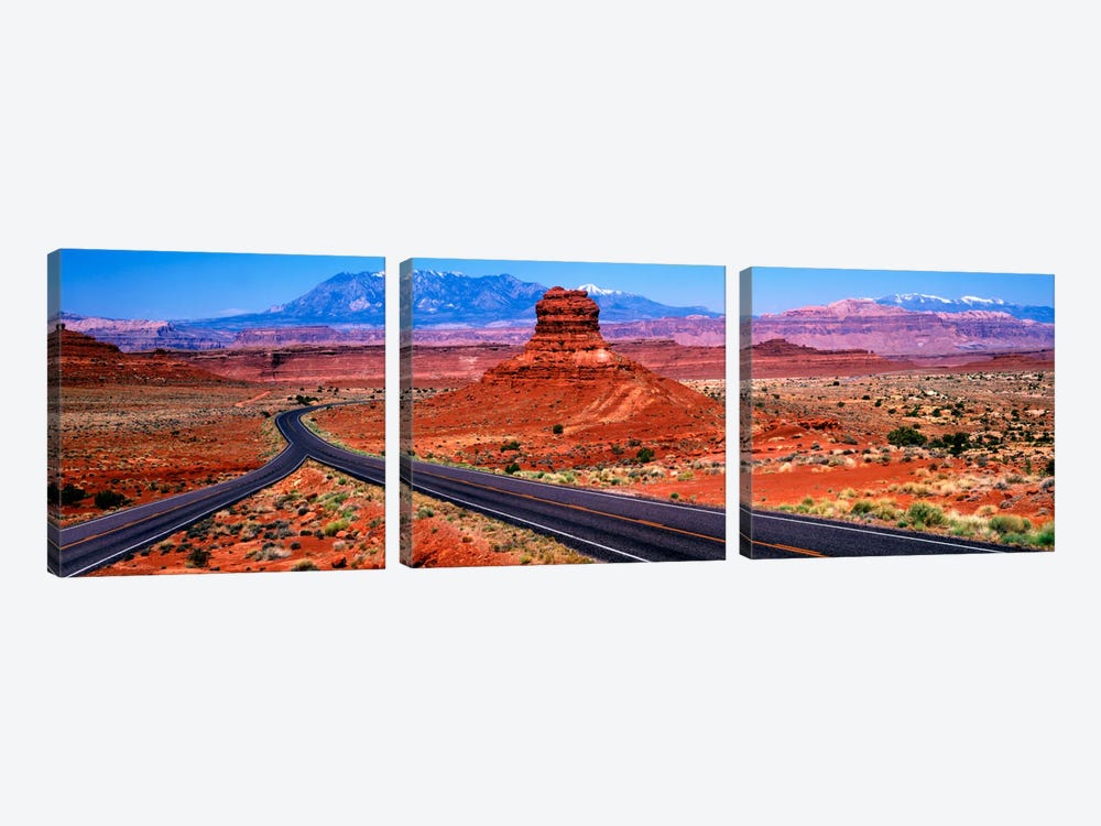 Fork In The Road, Red Rock Country, Utah, USA by Panoramic Images 3-piece Art Print