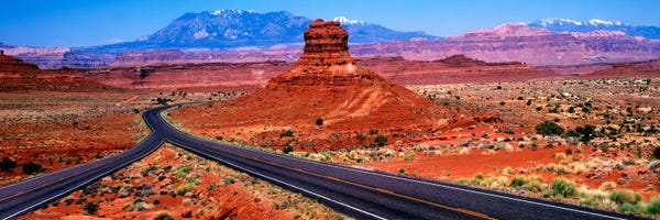 Utah: Fork In The Road, Red Rock Country, Utah, USA by Panoramic Images