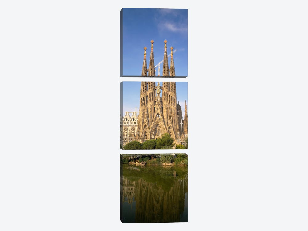Low Angle View Of A Cathedral, Sagrada Familia, Barcelona, Spain by Panoramic Images 3-piece Canvas Art