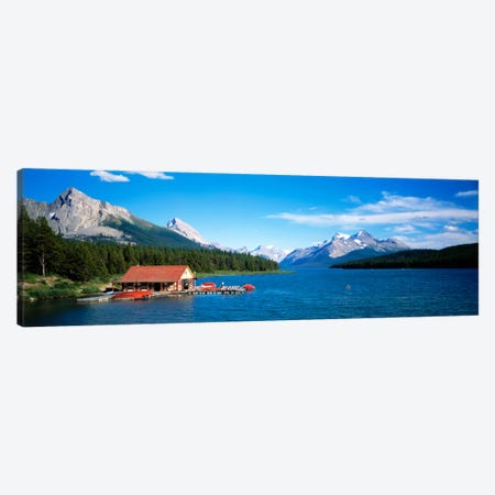 Canada, Alberta, Maligne Lake Canvas Print #PIM100} by Panoramic Images Canvas Print