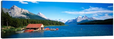 Canada, Alberta, Maligne Lake Canvas Art Print - Lake Art