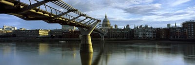 London Millennium Footbridge And St. Paul's Cathedral, London, England, United Kingdom by Panoramic Images canvas print